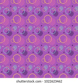 Pattern seamless memphis retro style. Abstract vector seamless background. Memphis geometric pattern vintage pop art shapes. Modern minimal colorful trendy graphic good for fabric or cover print art