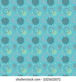 Pattern seamless memphis retro style. Abstract vector seamless background. Memphis geometric pattern vintage pop art shapes. Modern minimal colorful trendy graphic good for fabric or cover print art