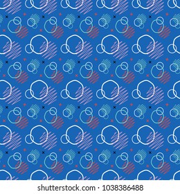 Pattern seamless memphis retro style. Abstract vector seamless background. Memphis geometric pattern vintage pop art shapes. Modern minimal colorful trendy graphic good for fabric or cover print art