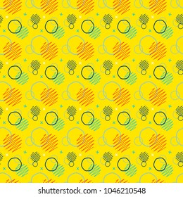 Pattern seamless memphis retro style. Abstract vector seamless background. Memphis geometric pattern vintage pop art shapes. Modern minimal colorful trendy graphic good for fabric or cover print art