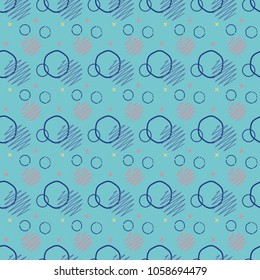 Pattern seamless memphis retro style. Abstract vector seamless background. Memphis geometric pattern vintage pop art shapes. Modern minimal colorful trendy graphic good for fabric or cover print art