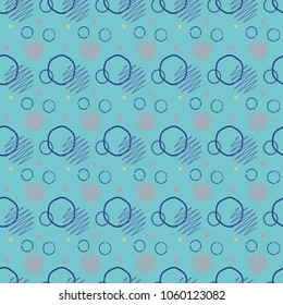 Pattern seamless memphis retro style. Abstract vector seamless background. Memphis geometric pattern vintage pop art shapes. Modern minimal colorful trendy graphic good for fabric or cover print art