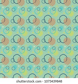 Pattern seamless memphis retro style. Abstract vector seamless background. Memphis geometric pattern vintage pop art shapes. Modern minimal colorful trendy graphic good for fabric or cover print art