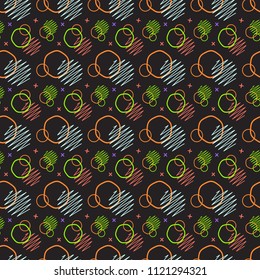 Pattern seamless memphis retro style. Abstract vector seamless background. Memphis geometric pattern vintage pop art shapes. Modern minimal colorful trendy graphic good for fabric or cover print art