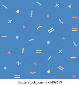 Pattern seamless memphis retro style. Abstract vector seamless background. Memphis geometric pattern vintage simple pop art shapes. Modern minimal colorful trendy graphic good for fabric or print art.