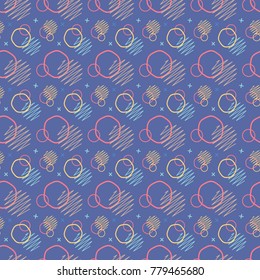 Pattern seamless memphis retro style. Abstract vector seamless background. Memphis geometric pattern vintage pop art shapes. Modern minimal colorful trendy graphic good for fabric or cover print art