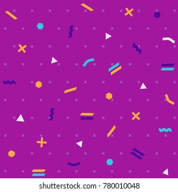 Pattern seamless memphis retro style. Abstract vector seamless background. Memphis geometric pattern vintage pop art shapes. Modern minimal colorful trendy graphic good for fabric or cover print art