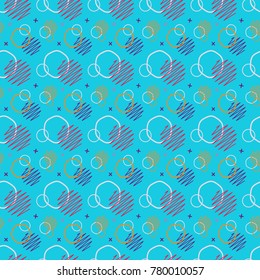 Pattern seamless memphis retro style. Abstract vector seamless background. Memphis geometric pattern vintage pop art shapes. Modern minimal colorful trendy graphic good for fabric or cover print art
