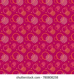 Pattern seamless memphis retro style. Abstract vector seamless background. Memphis geometric pattern vintage pop art shapes. Modern minimal colorful trendy graphic good for fabric or cover print art