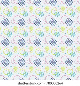 Pattern seamless memphis retro style. Abstract vector seamless background. Memphis geometric pattern vintage pop art shapes. Modern minimal colorful trendy graphic good for fabric or cover print art