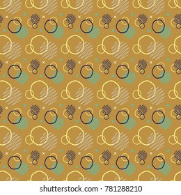 Pattern seamless memphis retro style. Abstract vector seamless background. Memphis geometric pattern vintage pop art shapes. Modern minimal colorful trendy graphic good for fabric or cover print art
