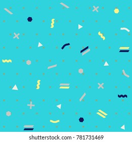 Pattern seamless memphis retro style. Abstract vector seamless background. Memphis geometric pattern vintage pop art shapes. Modern minimal colorful trendy graphic good for fabric or cover print art