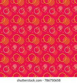 Pattern seamless memphis retro style. Abstract vector seamless background. Memphis geometric pattern vintage pop art shapes. Modern minimal colorful trendy graphic good for fabric or cover print art