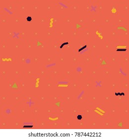 Pattern seamless memphis retro style. Abstract vector seamless background. Memphis geometric pattern vintage pop art shapes. Modern minimal colorful trendy graphic good for fabric or cover print art