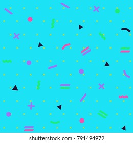 Pattern seamless memphis retro style. Abstract vector seamless background. Memphis geometric pattern vintage pop art shapes. Modern minimal colorful trendy graphic good for fabric or cover print art