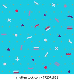 Pattern seamless memphis retro style. Abstract vector seamless background. Memphis geometric pattern vintage pop art shapes. Modern minimal colorful trendy graphic good for fabric or cover print art