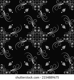    Pattern seamless monochrome in gray tones  in Arabic, Asian style. Background, tracery.

