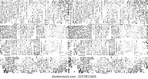 pattern seamless of a newspaper gray black white collage. Vintage grunge blurred paper news texture horizontal background. 