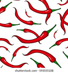 ?hili pattern. ?hili seamless pattern on the white background. 