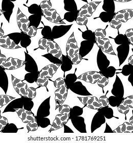 Pattern seamless in the ornament of the butterfly,