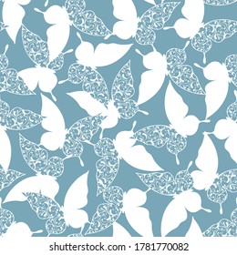 Pattern seamless in the ornament of the butterfly,