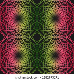 Pattern seamless ornament, gradient, circles.