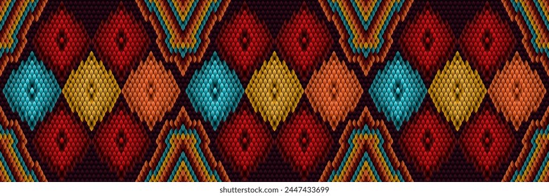 Muster nahtlos, Ornament, Tracery, Mosaik ethnisch, volkstümlich, national, geometrisch für Stoff, Interieur, Keramik, Möbel im arabischen Stil.  