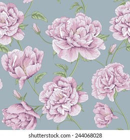 pattern seamless peony flower illustration