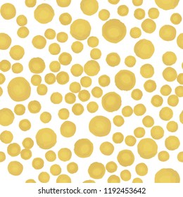 Pattern seamless polka are yellow. For your design. Vector.