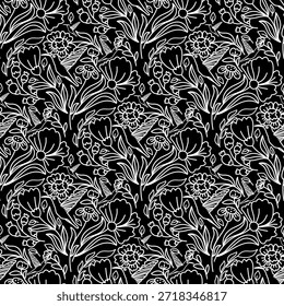 pattern, seamless, quatrefoil, tulip, flower, floral, geometric, moorish, arabesque, minimalist, modern, wallpaper, background, texture, grey, white, pastel, vector, illustration, design, decorative, ornament, tile, ceramic, symmetrical, repeat, simple, elegant, classic, vintage, retro, textile, fabric, interior, decor, surface, graphic, abstract, motif, botanical, soft, neutral, scandinavian, architectural, shape, element, wrapping paper, print, backdrop, artistic
