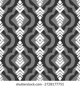 patrón, sin costuras, quatrefoil, tulipán, flor, floral, geométrico, morisco, arabesco, minimalista, moderno, Fondo de pantalla, fondo, textura, gris, blanco, pastel, Vector, ilustración, diseño, decorativo, adorno, azulejo, cerámica, simétrico, repetir, simple, elegante, clásico, vintage, retro, textil, tela, interior, decoración, superficie, gráfico, abstracto, motivo, botánico, suave, neutro, escandinavo, arquitectónico, forma, elemento, papel de embalaje, impresión, telón de fondo, artístico