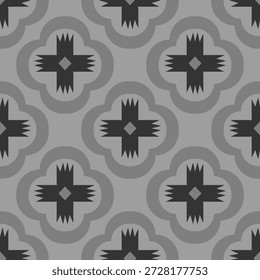 Muster, nahtlos, vierblättrig, Tulpe, Blume, floral, geometrisch, maurisch, arabesk, minimalistisch, modern, Tapete, Hintergrund, Textur, grau, weiß, pastellfarben, Vektorgrafik, Gestaltung, dekorativ, ornamentiv, Fliese, Keramik, symmetrisch, wiederholen, einfach, elegant, klassisch, vintage, retro, textil, Stoff, Interieur, Dekor, Oberfläche, Grafik, abstrakt, motiv, botanisch, weich, neutral, skandinavisch, architektonisch, form, element, einwickelpapier, druck, hintergrund, künstlerisch