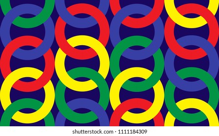 The pattern is seamless from the rings of different colors.