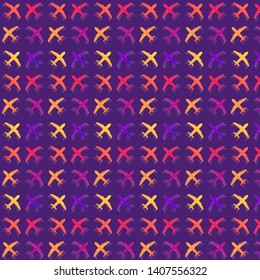 pattern seamless set of airplane flying colorful modern design. vector illustration eps10