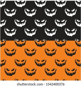 pattern seamless smile pumpkin hallowen 