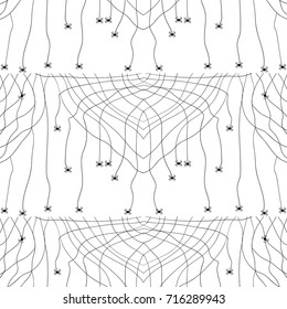 pattern seamless spiders on a web pattern. vector illustration