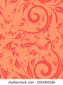 pattern seamless spiral leaves stamen beautiful background