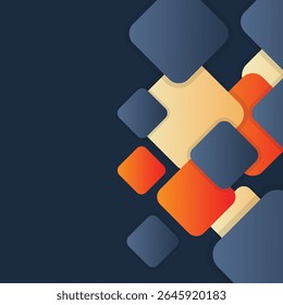 Pattern seamless square gradient orange, yellow and gray background
