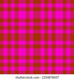 Pattern seamless tartan. Plaid textile vector. Texture fabric background check in orange and bright colors.