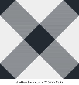 Pattern seamless tartan of textile fabric background with a check texture plaid vector in dark and white colors.