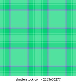 Pattern seamless textile. Background texture tartan. Vector plaid fabric check in green and purple colors.