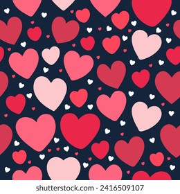 pattern seamless textile love shape with red, blue color
