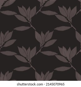 Pattern seamless Tree laurel.Image on white and colored background.
