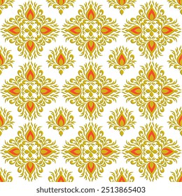 motif, harmonieux, Image vectorielle, fond d'écran, conception, illustration, floral, texture, feuille, art, décoration, ornement, nature, fleur, textile, tissu, printemps, rétro, couleur, vintage, décor, impression, arrière-plan, co