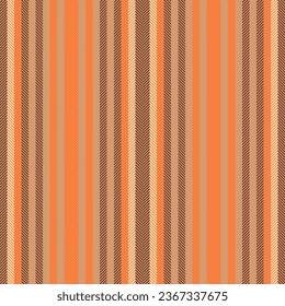 Pattern seamless vertical of stripe fabric background with a lines texture vector textile in orange and pastel colors.
