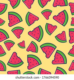 Pattern seamless watermelon, for background, web, banner, for print and can editable