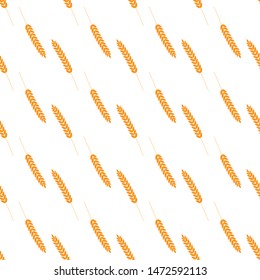 pattern seamless wheat grain harvest ears bread autumn