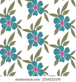 Pattern of seamless wildflowers. Abstract origami floral, pattern in small abstract flowers botany design. 