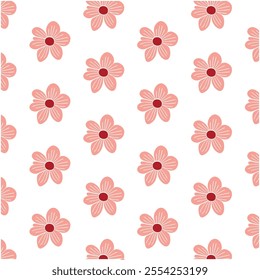 Pattern of seamless wildflowers. Abstract origami floral, pattern in small abstract flowers botany design. 