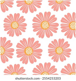 Pattern of seamless wildflowers. Abstract origami floral, pattern in small abstract flowers botany design. 